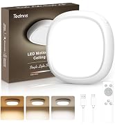 IP54 Waterproof Rechargeable Shower Light Indoor, 12000mAh Motion Sensor Wireless Ceiling Light w...