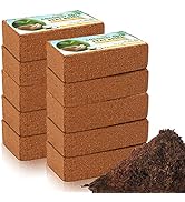 Legigo Pack of 10 Organic Coco Coir Bricks- 100% Natural Compressed Coco Peat Brick Coconut Fiber...