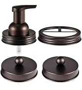 Komashr Mason Jar Bathroom Accessories Set(4pcs)-Jars Not Included - Foaming Soap Dispenser and A...
