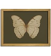 ARKZSHO Wood Frame Floral Canvas Poster Wall Art Vintage Butterfly Painting Wall Decor