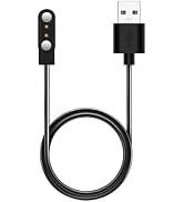UYRGT Magnetic USB Charging Cable for GT55 GT99 GT200 Smartwatch | Auto-Attach, 2 Pack, Black, Sm...
