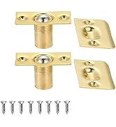JQK Closet Ball Catch Door Hardware, Stainless Steel Catch Adjustable with Strike Plate, Gold Fin...