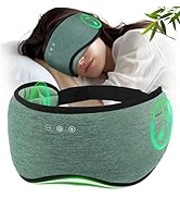 ZHENYEMEI Sleep Headphones with Bluetooth 5.4 Sleep Mask, Bamboo Cotton Music Wireless Bluetooth ...