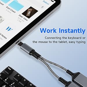 2 in 1 USB C OTG Cable usb-c female to usb male adapter 2 in 1 usb c splitter charging