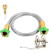AnyEasy Short Metal Garden Hose with Female to Female Connector, Stainless Steel Small Leader Hos...