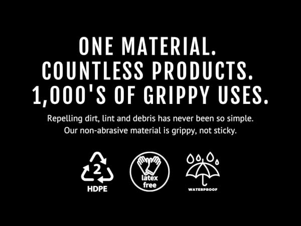 Repel dirt, lint and debris with the Gription non-abrasive, non-slip, latex free, waterproof tape