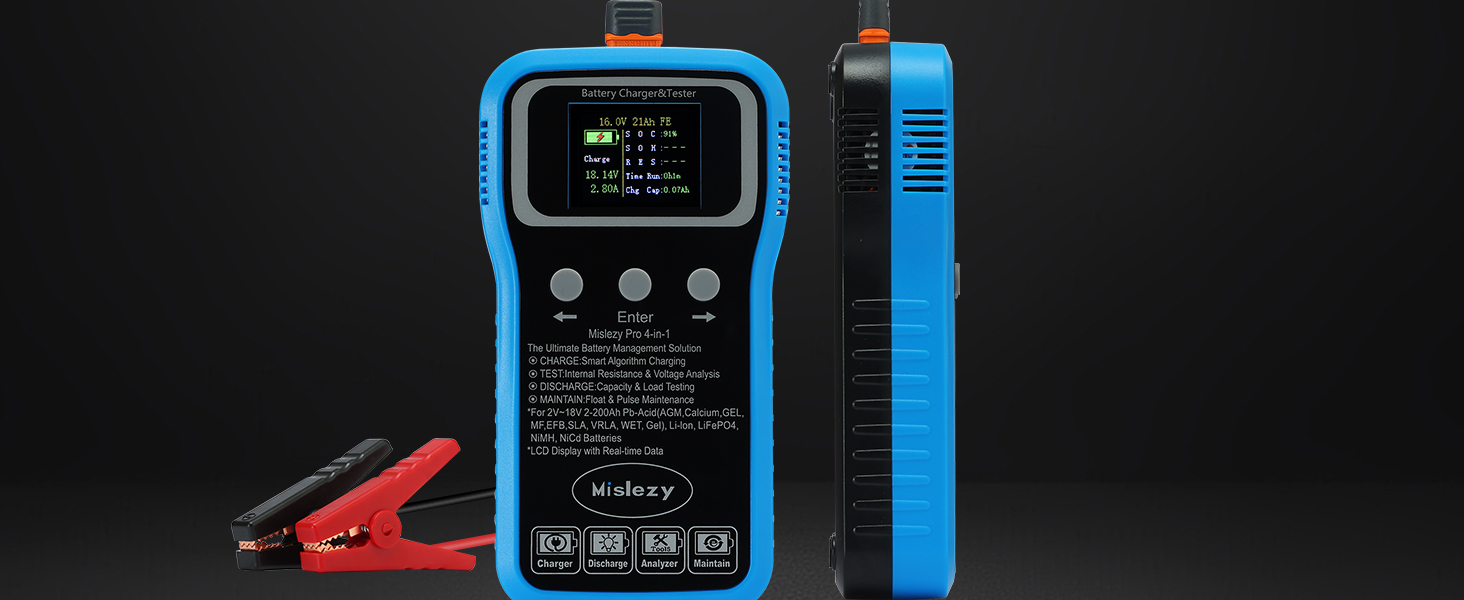 LiFePO4 Battery Charger car battery charger automotive battery charger LCD display battery charger