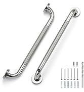 18 Inch Grab Bars for Shower, Stainless Steel Safety Handicap Grab Bars for Bathroom, Anti-Slip S...