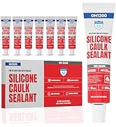 GH1200 18 ML x 8 PCs Silicone Caulk Clear Silicone Sealant Waterproof, Kitchen & Bathroom Caulk -...