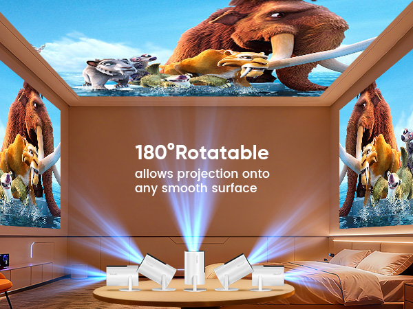 projector 180° rotatable