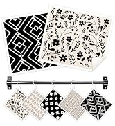 Nyixblyre Swedish Dishcloths for Kitchen, 5 Pack Flower Line Reusable Paper Towels with 3 Hooks, ...