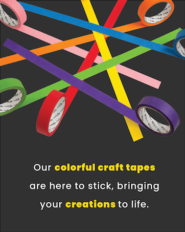 Our colorful craft tapes are here to stick, bringing your creations to life