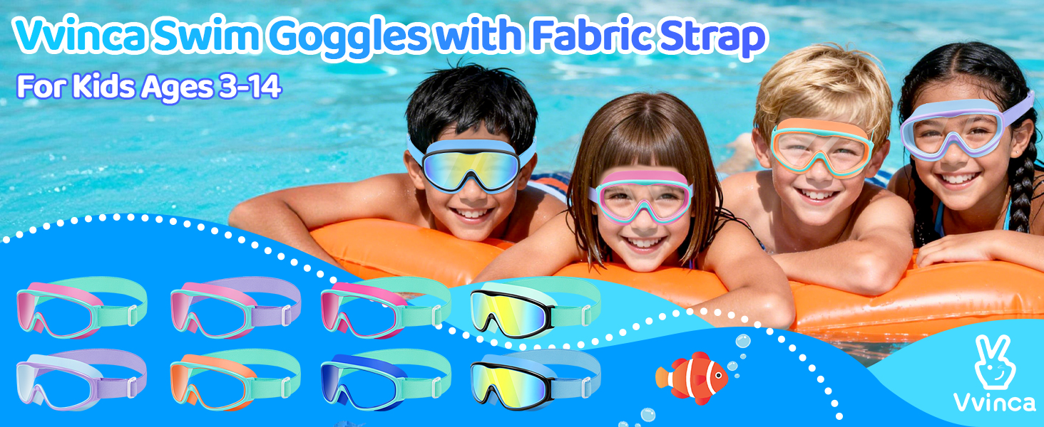 Swim Goggles with Fabric Strap