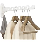 Danpoo Clothes Drying Rack Foldable Wall Mounted Laundry Drying Rack Clothing Coat Hanger Clothes...