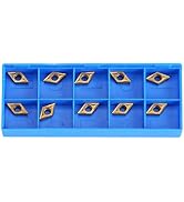 10Pcs DCMT070204 US735 DCMT51.51 CNC Carbide Tips Inserts Blade Cutter Lathe Turning Tool with Bo...