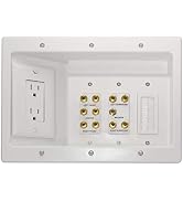Legrand - OnQ Home Theater Connection, Recessed TV Outlet Supports 5.1 Speaker System, In Wall TV...