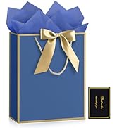 YoungTree Gift Bags with Handles, 13" Medium Gift Bag with 2 Tissue Paper and 1 Card, Present Bag...