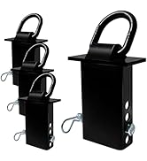 gemigard 4PCS Heavy Duty Adjustable Stake Pocket D Ring Tie Down Anchor with 1/2" Hitch Pin Fit f...