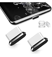 USB Type C Anti Dust Plug 2 Pack USBC Charging Port Cover Plugs Protector Cap with Carry Box Cabl...