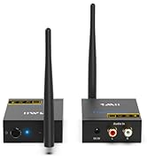1Mii 2.4Ghz Wireless Audio Transmitter Receiver for TV, 320ft Long Range 20ms Low Delay 192kHz/24...