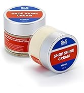 12PC Shoe Polish & Care Kit, Leather Shoe Shine Kit with Brown Wax, Shoe Brushes for Polishing, C...