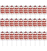 Jucoan 30 Pack Cake Push Pop Containers with lids, Cake Pop Shooter, Round Plastic Jelly Ice Crea...
