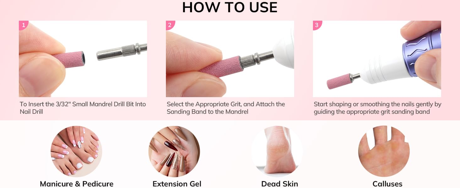 how to use lavinda small sanding bands