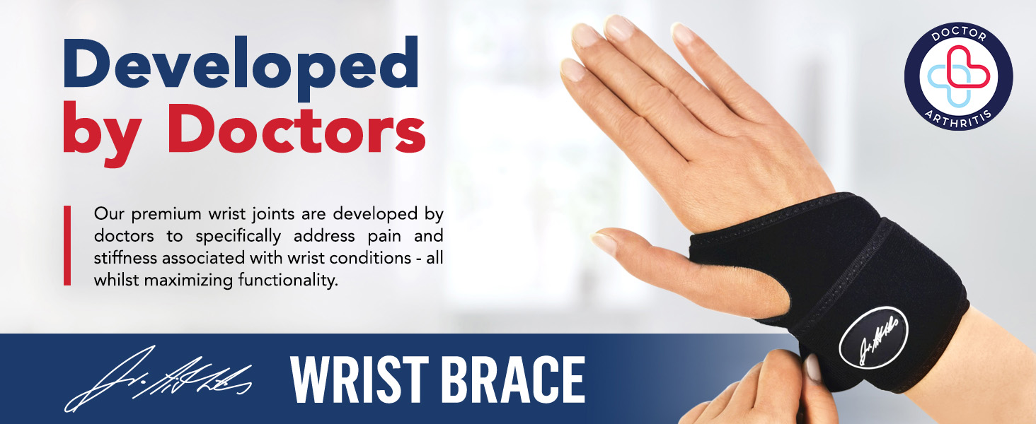 Dr. Arthritis wrist brace: adjustable wrist wraps for relief, enhancing joint function & stability.