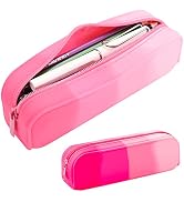 minimaliving Pencil Case,Colorful Silicone Waterproof Pencil Pouch Aesthetic Lightweight&Portable...