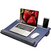 Extra Large Lap Laptop Desk - Full PU Material Mouse Pad Gaming Tray - Portable LapDesk with Phon...