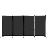 MAYOLIAH 4 Panel Privacy Screen Room Dividers 6FT Tall Portable Office Wall Divider for Rooms Sep...