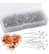 ZXIIXZ 400 Pcs Diamond Boutonniere Pins, 2.1 Inch Flower Pins Straight Pins Diamond Rhinestones H...