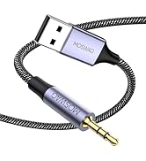 MOSWAG USB to 2.5mm Audio Jack Cable, USB to 2.5mm TRS Hi-Fi Nylon Braided Auxiliary Cable for AK...