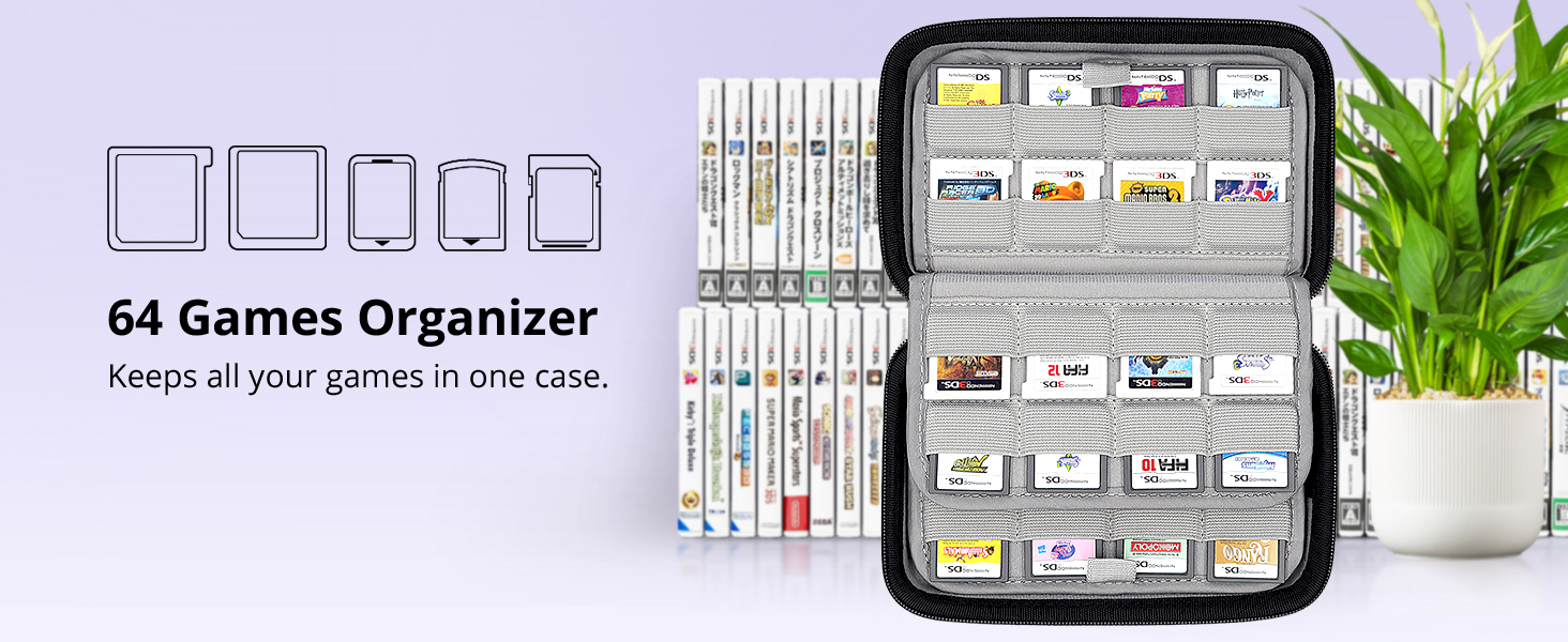 sisma game organizer for nintendo 3ds ds swtich 2 game cards