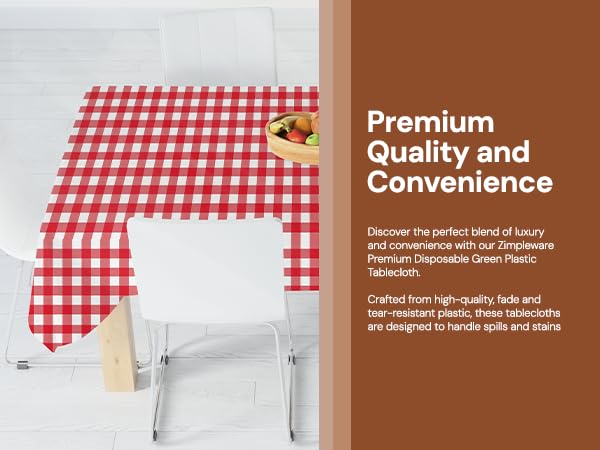 Zimpleware Plastic Tablecloth