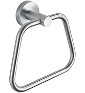 DIYZON Bath Towel Ring, Bathroom Hardware Towel Holder, Brushed Nickel Towel Ring for Bathroom, M...
