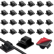 Adhesive Cable Wire Clips Black