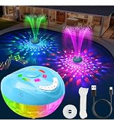 FluSing 3 in 1 Floating Pool Speaker with Pool Fountain, Pool Speakers Bluetooth Waterproof IP68,...