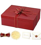 JOYIT Red Gift Box 16.5''x13''x5.5'' - Large Gift Boxes with Lid for Presents Packaging, Birthday...