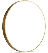 COTULIN 24 Inch Gold Round LED Flush Mount Ceiling Light,Modern Ceiling Lighting Fixture,40W Ceil...