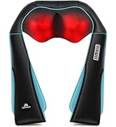 MagicMakers Electric Shiatsu Neck Massager with Heat - Pain Relief for Back, Shoulders & Feet - G...