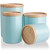 SWEEJAR Kitchen Canisters Ceramic Food Storage Jar Set, Stackable Containers with Airtight Seal W...