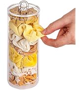 FABROK Clear Scrunchie Holder Stand, Hair Tie Organizer Stand with Lid, Portable Hair Accessories...