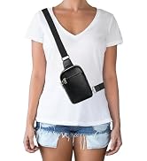 Peicees Travel Small Sling Bag Leather Crossbody Bags for Women Fanny Packs Cross Body Bag for Wo...