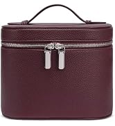 honitty Makeup Bag, Travel Make up Case with Compartments and Handle, Portable Cosmetic Organizer...