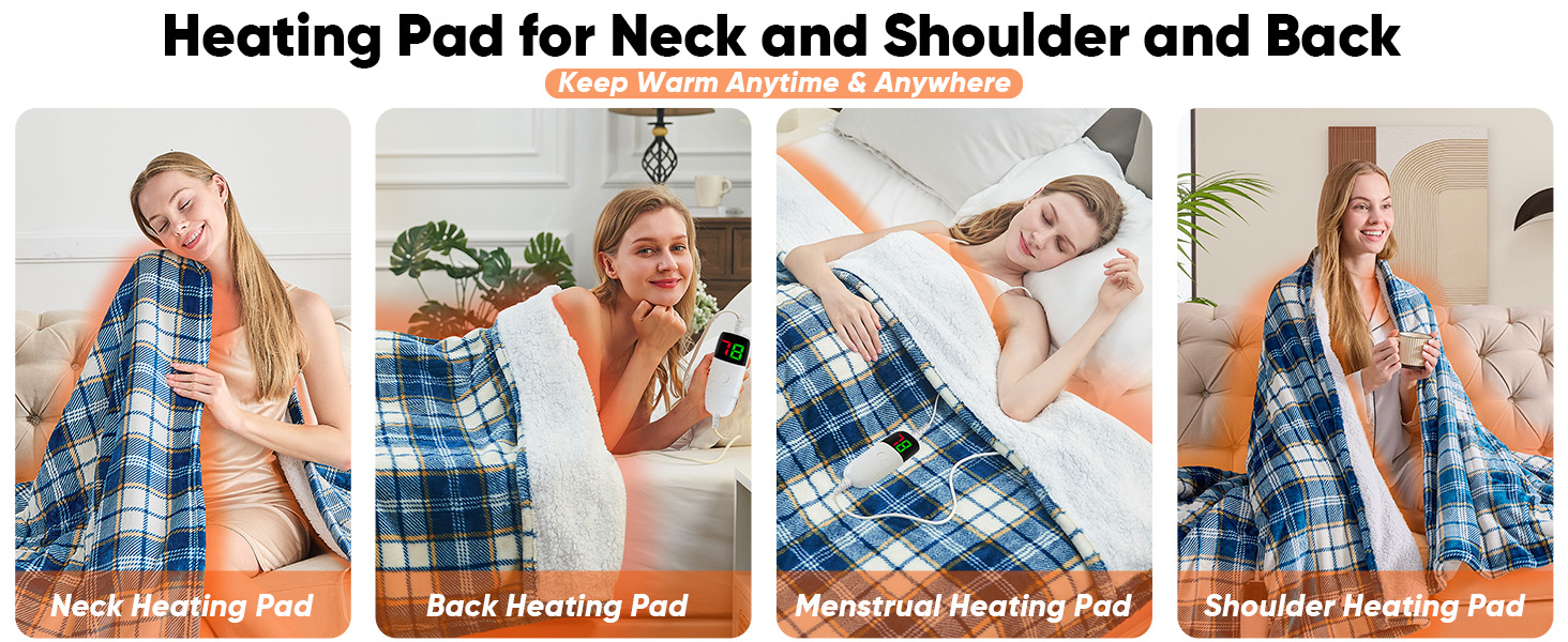 Heating pad for neck shoulder back