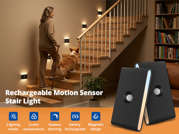 Rechargeable Motion Sensor Stair Light