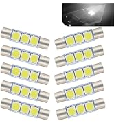 WZP 10 PCS 28mm LED Reading Lights, 6614F/6612F 5050-3SMD 12V Flat Head Dual Tip 180 Degree Light...