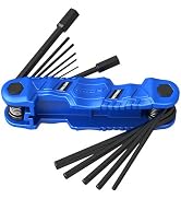 12-Piece Folding Hex Key Set Metric (1.5-12mm), Heavy Duty Allen Wrench Set, Portable Compact Too...