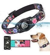 BINGPET AirTag Dog Collar,IP68 Waterproof Airtag Holder,Ultra-Durable Cute Flower Dog Collar with...